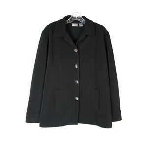 Chico's 1 Black Stretch Mid Weight Career Jacket 8